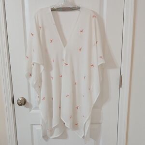 Swim Cover Up with Pink Flamingos